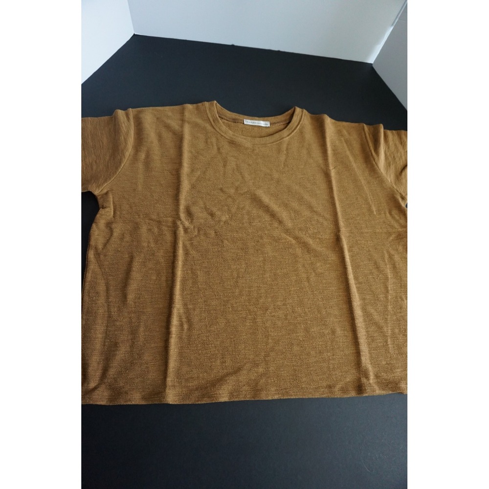 Zenana Women Caramel Brown Textured Knit Lounge Set Top & Wide Leg Pants - Picture 3 of 12